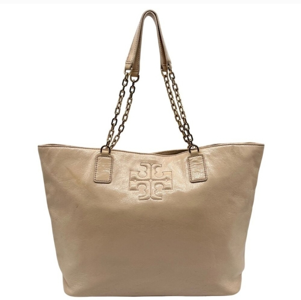 Tory Burch Cream Leather Tote Bag- last price drop/Price Firm
